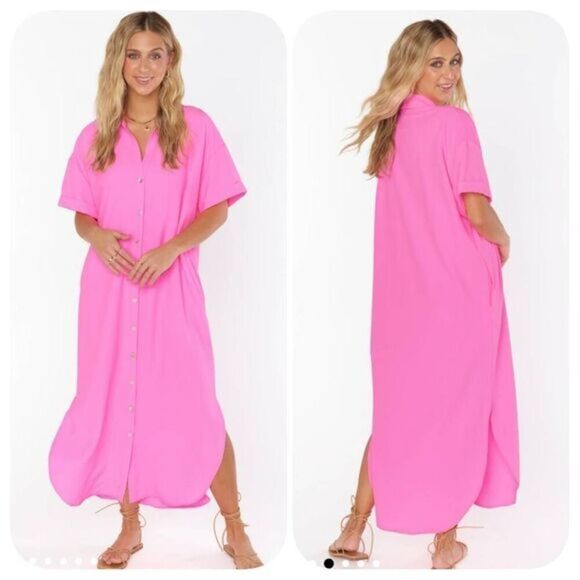 Show Me Your MuMu Buoy Button Down Dress Sz M - Picture 1 of 9